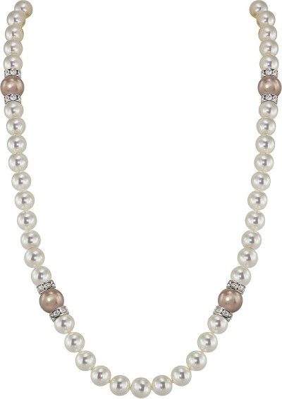Ожерелье серебро с жемчугом и куб. цирконием «Romantic 1S» Rivoli (арт.102L-SR5-1-9)