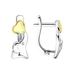 Серьги из золочёного серебра (Арт.94-120-00816-1)