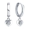 Серьги из серебра с фианитами (Арт.94026627)