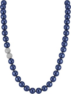 Ожерелье серебро с жемчугом и куб. цирконием «Pearl Kiss Midnight» Rivoli (арт.5L-SK-22)