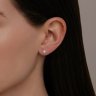 Серьга из белого золота с бриллиантами (Арт.1170025-3)