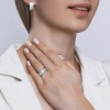 Кольцо серебряное с фианитами и эмалью «Мозаика нежности» Соколов (арт.94012173)
