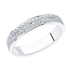 Кольцо из серебра с фианитами (Арт.94012529)
