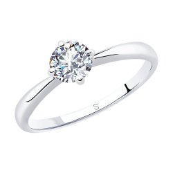 Кольцо из серебра с фианитом (Арт.94012841)
