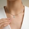 Подвеска из серебра с изумрудами и фианитами (Арт.63030000)