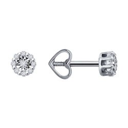 Серьги из белого золота с бриллиантами (Арт.52-222-02061-1)