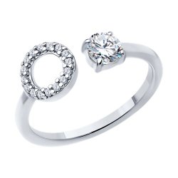 Кольцо из серебра с фианитами (Арт.94013824)