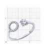 Кольцо из серебра с фианитами (Арт.94013824)
