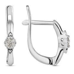 Серьги из золота с бриллиантом Русские Самоцветы (Арт.53457)
