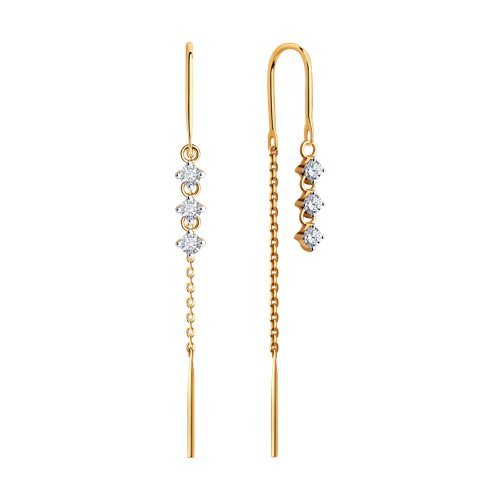 Серьги из золота с фианитами (Арт.0200160)