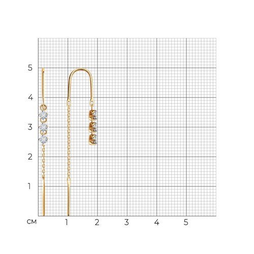 Серьги из золота с фианитами (Арт.0200160)