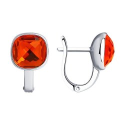 Серьги из серебра с кристаллами (Арт.94022060)