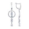 Серьги из серебра с фианитами (Арт.94023403)