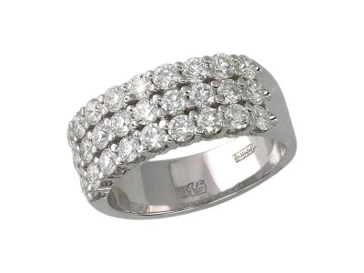 Кольцо с бриллиантами «Сияние Elegance» из белого золота Estet (арт.01К625996)