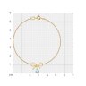 Браслет золотой пробы 585 с топазом (Арт.750624)
