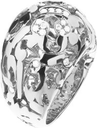 Кольцо из белого золота с бриллиантом Русские Самоцветы (Арт.vka1_5509m)