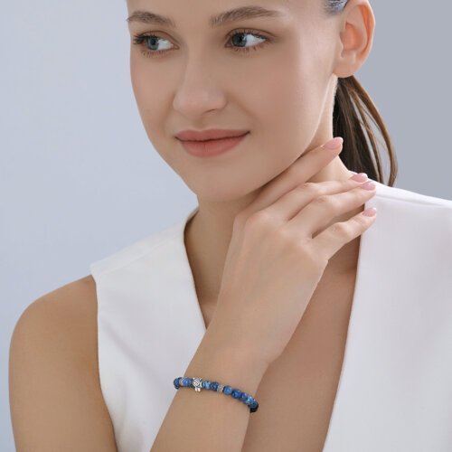 Браслет из серебра с полудрагоценными вставками (Арт.83050063)