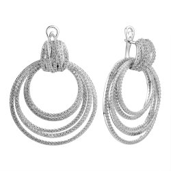 Серьги из серебра с фианитом (Арт.cz-e03562-x-w-x-x-w)