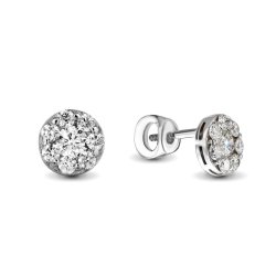 Серьги из золота с бриллиантом Русские Самоцветы (Арт.53739)
