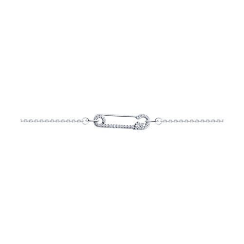 Браслет из серебра с фианитами (Арт.94051010)