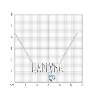 Колье из серебра с фианитом «Царевна» Соколов (арт.9407-0626)