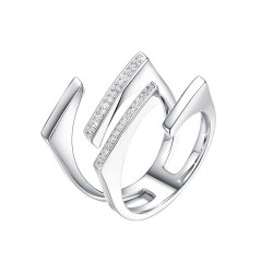 Кольцо из серебра с фианитом (Арт.sl-r03093-x-w-x-x-w)