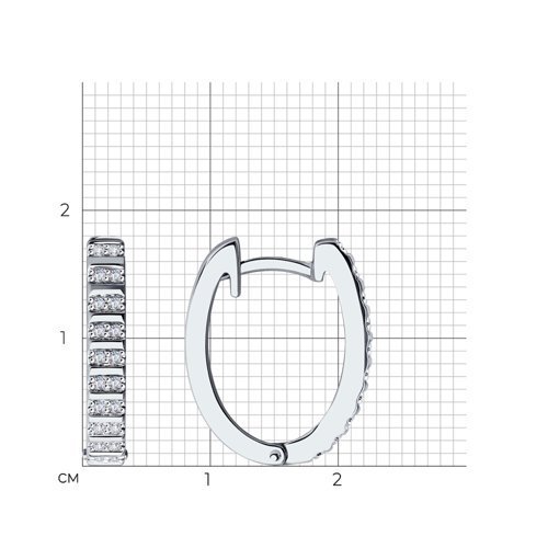 Серьги из белого золота с бриллиантами (Арт.1021779-3)