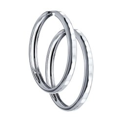 Серьги конго из серебра с алмазной гранью (Арт.94140065)
