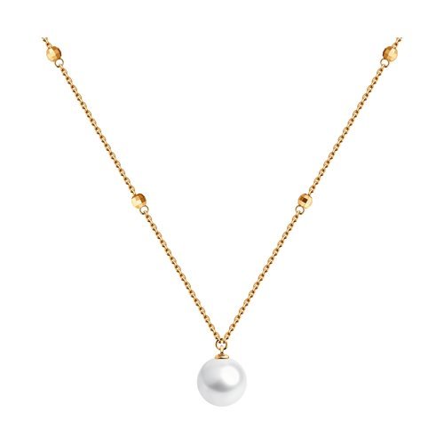 Колье золотое пробы 585 с жемчугом (Арт.797071)