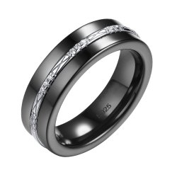 Кольцо из серебра с керамикой и фианитом (Арт.tc-r00582-b-w-x-x-w)