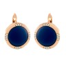 Серьги серебряные с керамикой и кубическим цирконием «Midnight Ceramic» Fresh Jewelry (арт.TM-E00378-Вl-G-X-X-W)