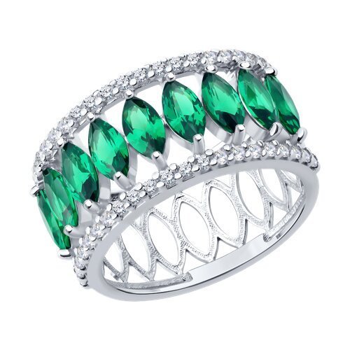 Кольцо из серебра с ситаллами (Арт.94-310-02192-2)