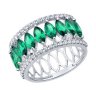 Кольцо из серебра с ситаллами (Арт.94-310-02192-2)