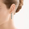 Серьги из белого золота с бриллиантом и изумрудом (Арт.me32922-wd-em_sr_em_wg)