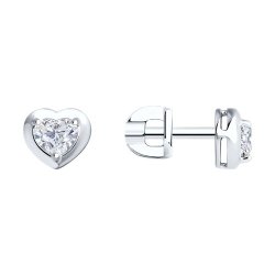 Серьги из белого золота с бриллиантами (Арт.9020064)