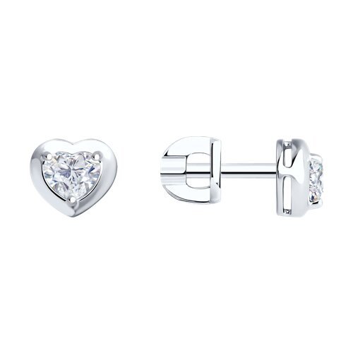 Серьги из белого золота с бриллиантами (Арт.9020064)