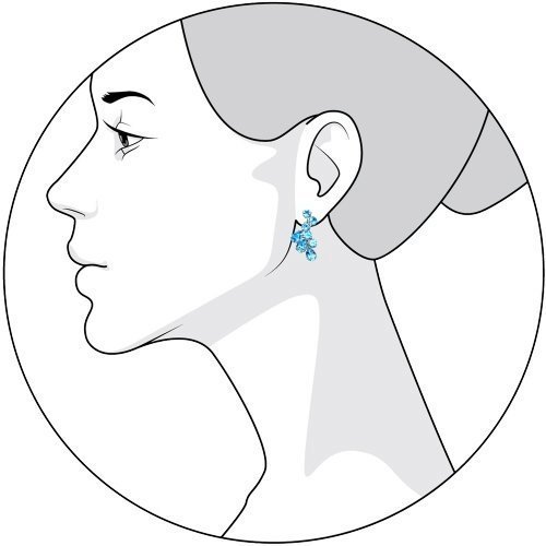 Серьги из серебра с топазами (Арт.92020006)