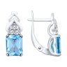 Серьги из серебра с топазами и фианитами (Арт.92021649)