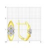 Серьги из комбинированного золота с бриллиантами (Арт.1020987-2)
