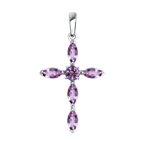 Подвеска из серебра с аметистами (Арт.92030509)