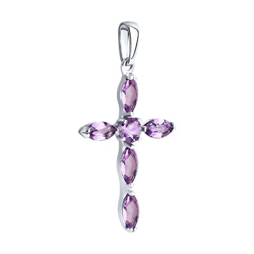 Подвеска из серебра с аметистами (Арт.92030509)