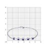 Браслет из белого золота с бриллиантами и сапфирами (Арт.2050067-3)