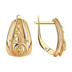 Серьги из золоченого серебра (Арт.93-120-00667-1)