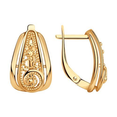 Серьги из золоченого серебра (Арт.93-120-00667-1)