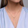 Подвеска из золочёного серебра с бриллиантом и жемчугом (Арт.93-230-01878-1)
