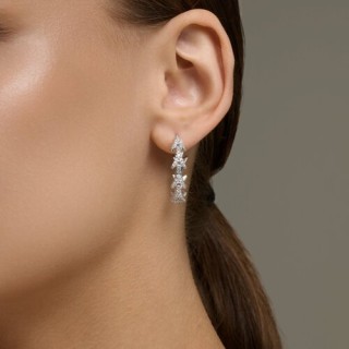 Серьги из серебра с фианитами «Стрела Вдохновения» Соколов (арт.9402)