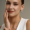 Серьги из серебра с фианитами «Стрела Вдохновения» Соколов (арт.9402)