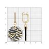 Серьги из серебра с агатами и фианитами (Арт.93-321-01671-2)