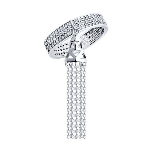Кольцо из серебра с фианитами (Арт.94014066)