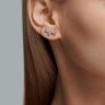 Серьги из серебра с фианитами (Арт.94026199)